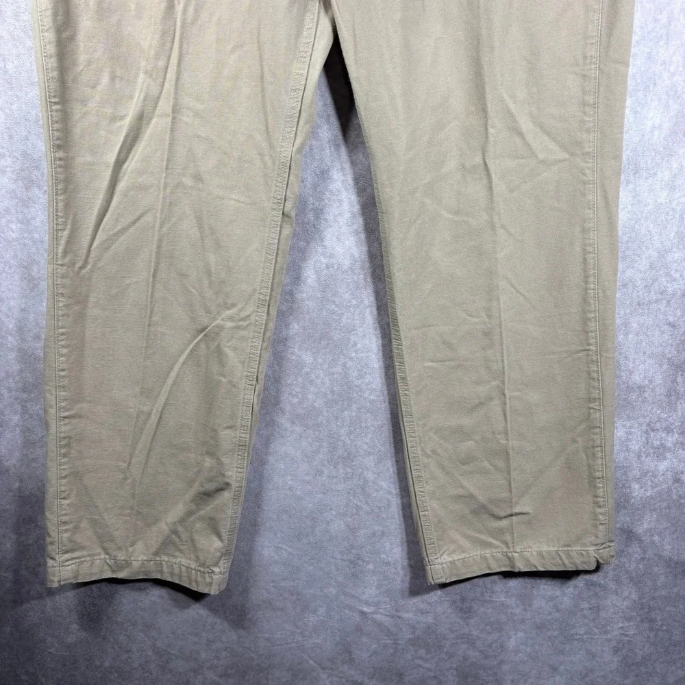 Carhartt Canvas Khaki Relaxed Fit Pants Mens Size 40X32 Beige Workwear Carpenter